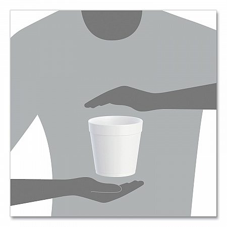 Foam Containers, 32 oz, White, 25/Bag, 20 Bags/Carton (32MJ48)