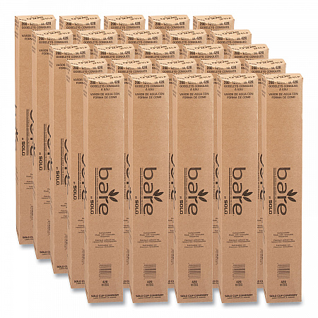 Cone Water Cups, ProPlanet Seal, 4.25 oz, Paper, White, 200/Bag, 25 Bags/Carton (42R2050)