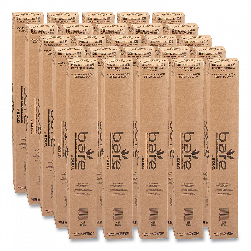 Cone Water Cups, ProPlanet Seal, 4.25 oz, Paper, White, 200/Bag, 25 Bags/Carton (42R2050)