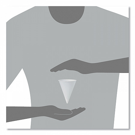 Cone Water Cups, ProPlanet Seal, 4.25 oz, Paper, White, 200/Bag, 25 Bags/Carton (42R2050)