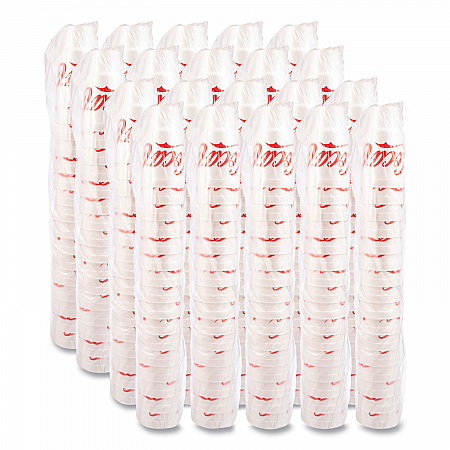 Coca-Cola Foam Cups, 44 oz, White/Red, 20/Bag, 15 Bags/Carton (44AJ32C)