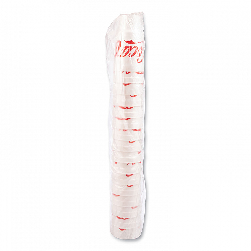 Coca-Cola Foam Cups, 44 oz, White/Red, 20/Bag, 15 Bags/Carton (44AJ32C)