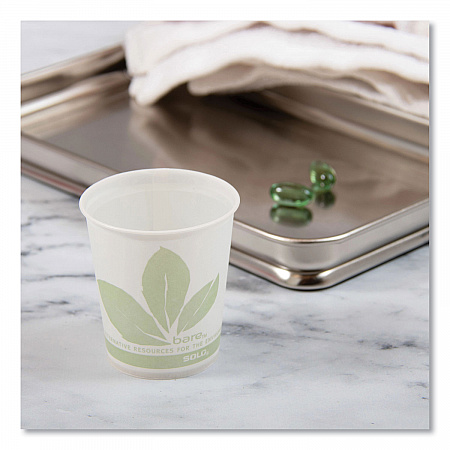 Bare Eco-Forward Treated Paper Cold Cups, ProPlanet Seal, 3 oz, Bare Design, 100/Sleeve, 50 Sleeves/Carton (44BB)