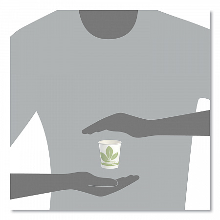 Bare Eco-Forward Treated Paper Cold Cups, ProPlanet Seal, 3 oz, Bare Design, 100/Sleeve, 50 Sleeves/Carton (44BB)