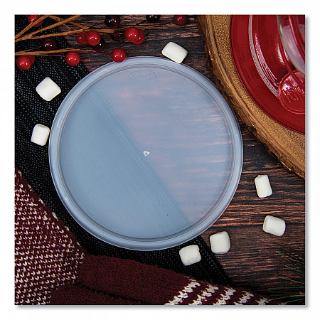 Plastic Lids for Foam Containers, Flat, Vented, Fits 24 oz to 32 oz, Translucent, 100/Pack, 5 Packs/Carton (48JL)