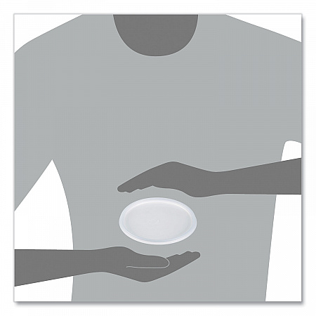 Plastic Lids for Foam Containers, Flat, Vented, Fits 24 oz to 32 oz, Translucent, 100/Pack, 5 Packs/Carton (48JL)