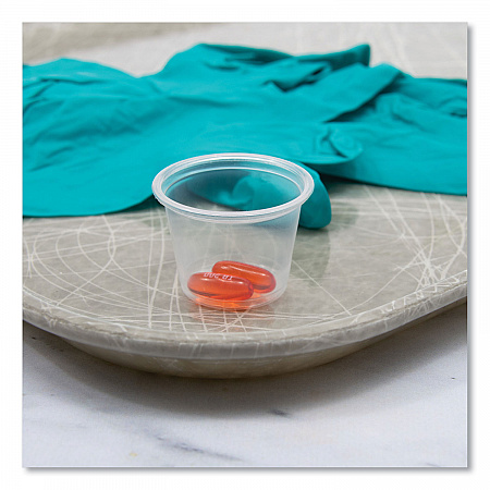 Conex Complements Portion/Medicine Cups, 1 oz, Plastic, Clear, 125/Bag, 20 Bags/Carton (100PC)