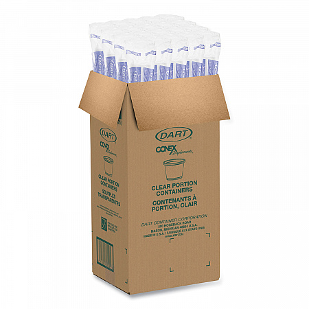 Conex Complements Portion/Medicine Cups, 1 oz, Plastic, Clear, 125/Bag, 20 Bags/Carton (100PC)