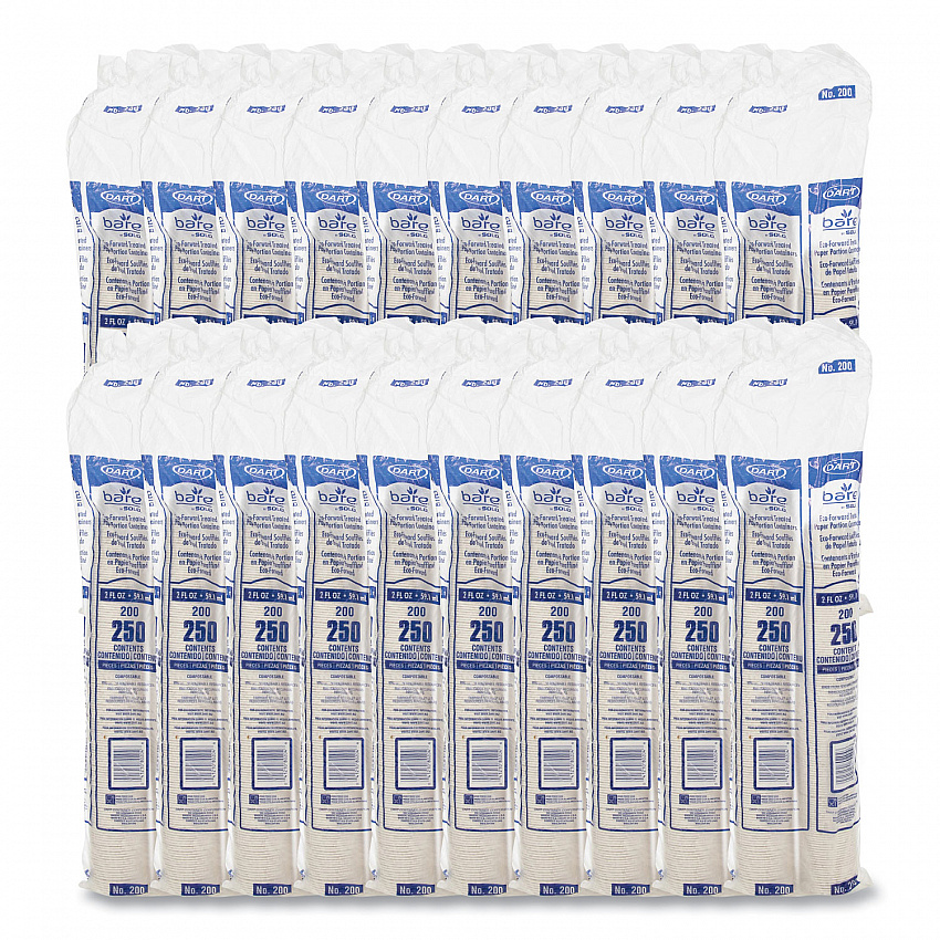 Paper Portion Cups, ProPlanet Seal, 2 oz, White, 250/Bag, 20 Bags/Carton (200)