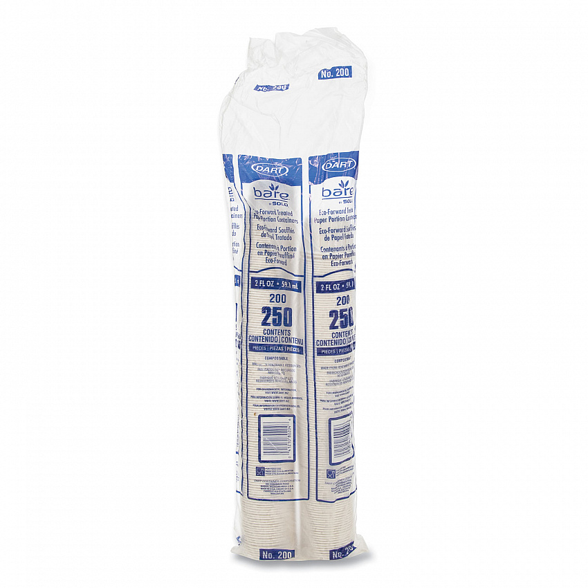 Paper Portion Cups, ProPlanet Seal, 2 oz, White, 250/Bag, 20 Bags/Carton (200)