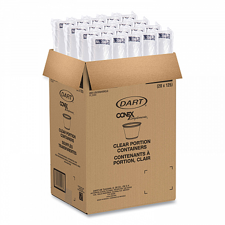 Conex Complements Portion/Medicine Cups, 2 oz, Plastic, Clear, 125/Bag, 20 Bags/Carton (200PC)