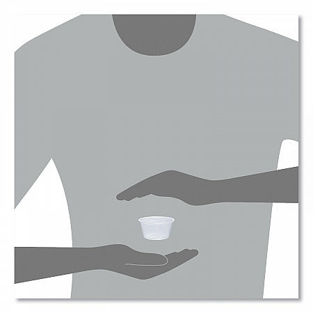 Conex Complements Portion/Medicine Cups, 2 oz, Plastic, Clear, 125/Bag, 20 Bags/Carton (200PC)