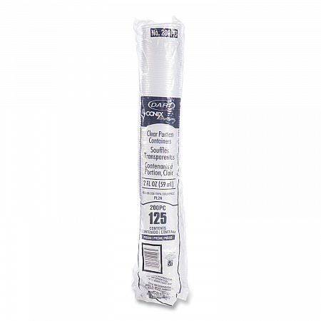 Conex Complements Portion/Medicine Cups, 2 oz, Plastic, Clear, 125/Bag, 20 Bags/Carton (200PC)