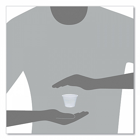 Conex Complements Portion/Medicine Cups, 2.5 oz, Plastic, Clear, 125/Bag, 20 Bags/Carton (250PC)