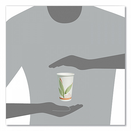 Bare Eco-Forward Recycled Content PCF Paper Hot Cups, ProPlanet Seal, 16 oz, Green/White/Beige, 1,000/Carton (316RC)