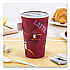 Paper Hot Drink Cups in Bistro Design, 16 oz, Maroon, 50/Pack (316SIPK)