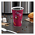 Paper Hot Drink Cups in Bistro Design, 16 oz, Maroon, 50/Pack (316SIPK)