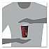 Paper Hot Drink Cups in Bistro Design, 16 oz, Maroon, 50/Pack (316SIPK)