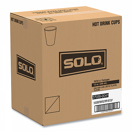 Paper Hot Drink Cups in Bistro Design, 10 oz, Maroon, 50/Pack (370SIPK)