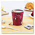 Paper Hot Drink Cups in Bistro Design, 10 oz, Maroon, 50/Pack (370SIPK)