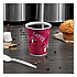 Paper Hot Drink Cups in Bistro Design, 10 oz, Maroon, 50/Pack (370SIPK)