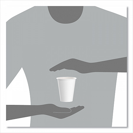 Single-Sided Poly Paper Hot Cups, 8 oz, White, 50/Bag, 20 Bags/Carton (378W2050)