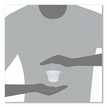 Conex Complements Portion/Medicine Cups, 4 oz, Plastic, Clear, 125/Bag, 20 Bags/Carton (400PC)