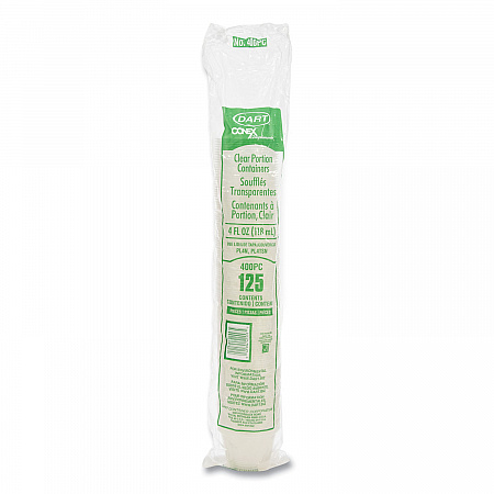 Conex Complements Portion/Medicine Cups, 4 oz, Plastic, Clear, 125/Bag, 20 Bags/Carton (400PC)