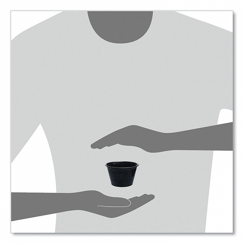 Conex Complements Portion/Medicine Cups, 4 oz, Plastic, Black, 125/Bag, 20 Bags/Carton (400PCBLK)