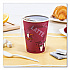 Paper Hot Drink Cups in Bistro Design, 12 oz, Maroon, 50/Pack (412SINPK)