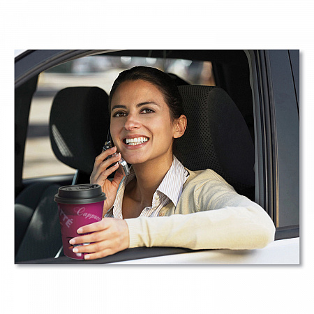 Paper Hot Drink Cups in Bistro Design, 12 oz, Maroon, 50/Pack (412SINPK)