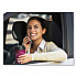 Paper Hot Drink Cups in Bistro Design, 12 oz, Maroon, 50/Pack (412SINPK)