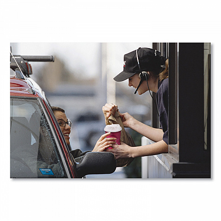 Single-Sided Poly Paper Hot Cups, 20 oz, Bistro Design, 600/Carton (420SI)