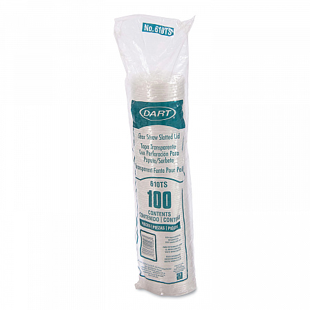 Plastic Cold Cup Lids, Fits 9 oz to 10 oz Cold Cups, Clear, 1,000/Carton (610TS)