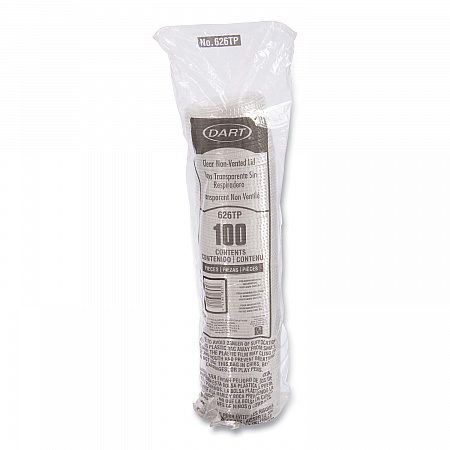 PETE Plastic Flat Cold Cup Lids, Fits 12 oz to 24 oz Cold Cups, Clear, 1,000/Carton (626TP)