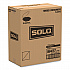 OctaView Hinged-Lid Cold Food Containers, 9.2 x 9.6 x 2, Black/Clear, Plastic, 100/Carton (864057AP94)