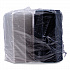 OctaView Hinged-Lid Cold Food Containers, 9.2 x 9.6 x 2, Black/Clear, Plastic, 100/Carton (864057AP94)