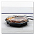 OctaView Hinged-Lid Cold Food Containers, 3 Compartments, 36 oz, 9.57 x 9.2 x 2.4, Black/Clear, Plastic, 100/Carton (864628PS94)