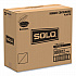 OctaView Hinged-Lid Cold Food Containers, 28 oz, 7.94 x 7.5 x 3.2, Black/Clear, Plastic, 100/Carton (865612PS94)