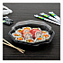 OctaView Hinged-Lid Cold Food Containers, 28 oz, 7.94 x 7.5 x 3.2, Black/Clear, Plastic, 100/Carton (865612PS94)
