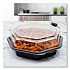 OctaView Hinged-Lid Cold Food Containers, 28 oz, 7.94 x 7.5 x 3.2, Black/Clear, Plastic, 100/Carton (865612PS94)