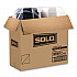 OctaView Hinged-Lid Cold Food Containers, 28 oz, 7.94 x 7.5 x 3.2, Black/Clear, Plastic, 100/Carton (865612PS94)