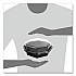OctaView Hinged-Lid Cold Food Containers, 28 oz, 7.94 x 7.5 x 3.2, Black/Clear, Plastic, 100/Carton (865612PS94)