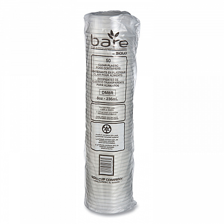 Bare Eco-Forward RPET Deli Containers, ProPlanet Seal, 8 oz, 4.6