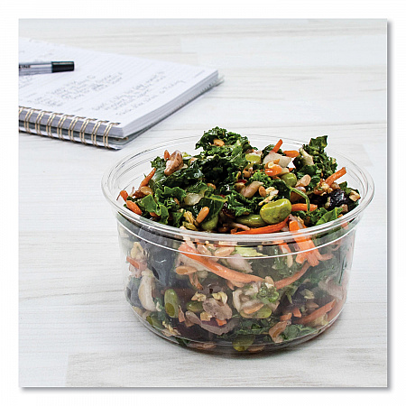 Bare Eco-Forward RPET Deli Containers, ProPlanet Seal, 12 oz, Clear, Plastic, 50/Pack, 10/Carton (DM12R)