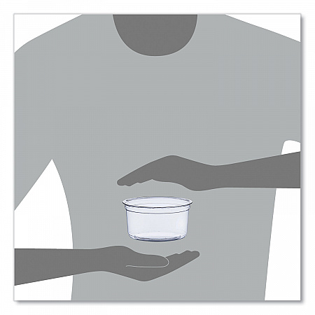 Bare Eco-Forward RPET Deli Containers, ProPlanet Seal, 12 oz, Clear, Plastic, 50/Pack, 10/Carton (DM12R)