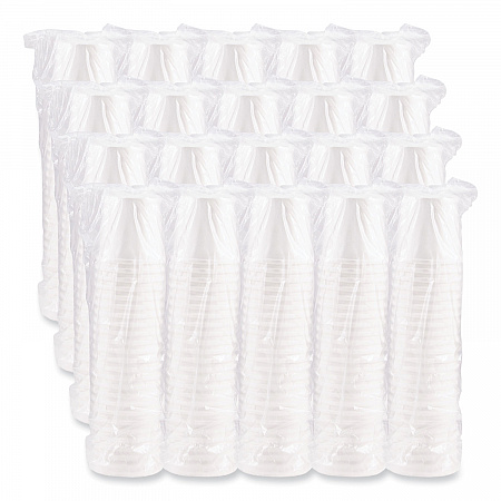 Flexstyle Double Poly Paper Containers, 16 oz, White, Paper, 25/Pack, 20 Packs/Carton (H4165U)