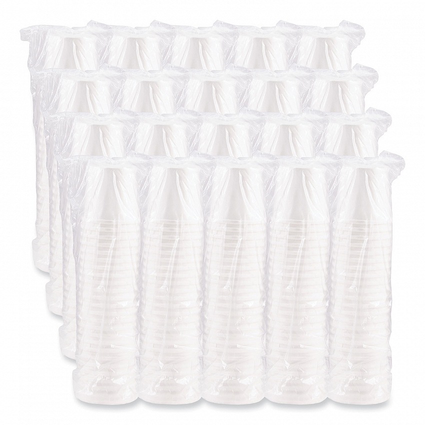 Flexstyle Double Poly Paper Containers, 16 oz, White, Paper, 25/Pack, 20 Packs/Carton (H4165U)