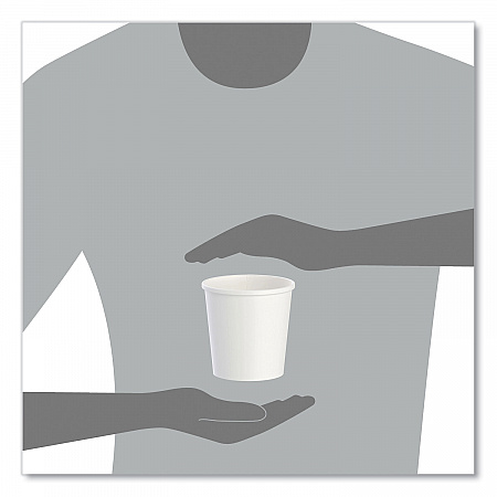 Flexstyle Double Poly Paper Containers, 16 oz, White, Paper, 25/Pack, 20 Packs/Carton (H4165U)