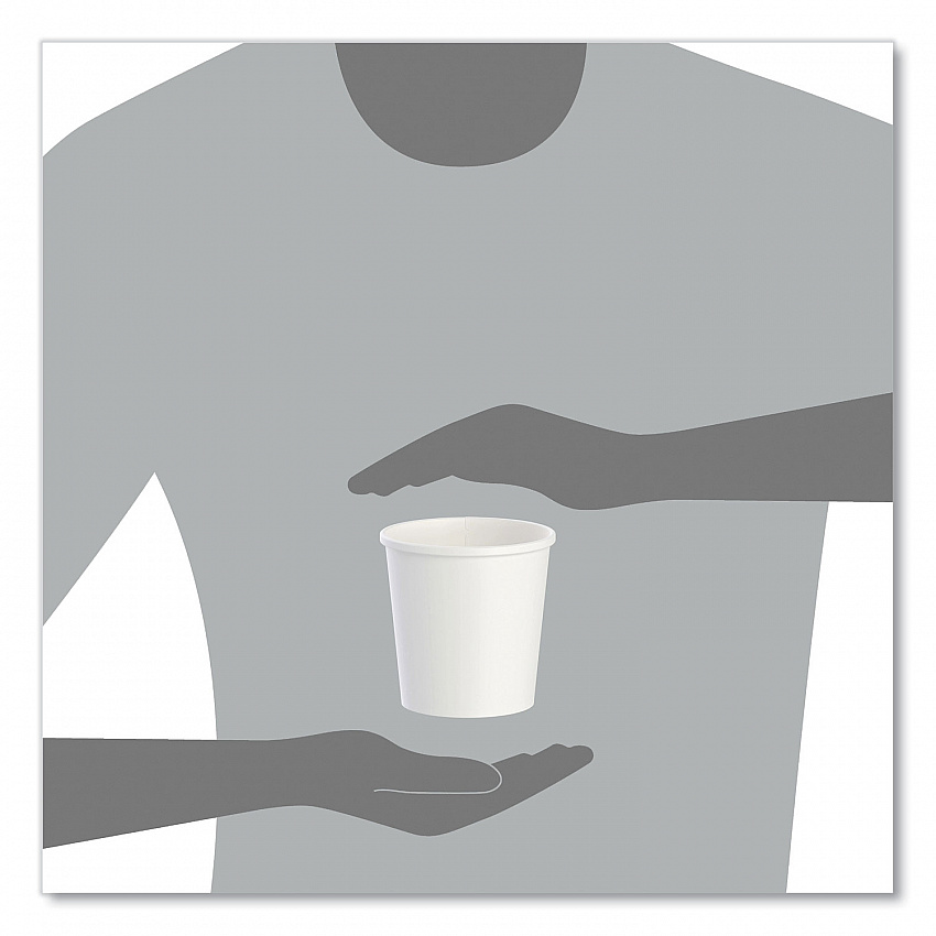 Flexstyle Double Poly Paper Containers, 16 oz, White, Paper, 25/Pack, 20 Packs/Carton (H4165U)